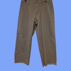 NWT Banana Republic Olive Green Wide Leg High Rise Cropped Pants Size 10